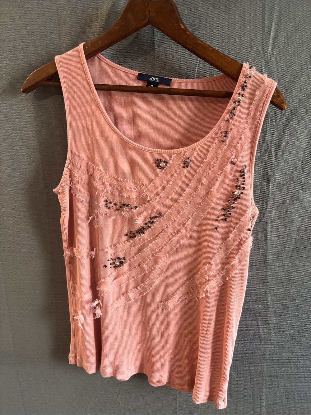 Anne Klein Pink Sequin Embellished Tank Top